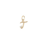 Initial Letter Charm with Diamond