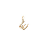 Initial Letter Charm with Diamond