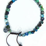 Chrysocolla Cube Adjustable Bracelet