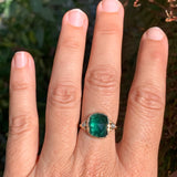Tourmaline ring with Salt and Pepper Diamonds