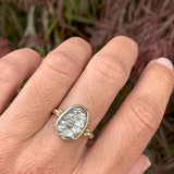 Black Tourmalated Quartz Ring