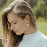 Gold Wrapped Pearl Earrings