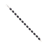 Medium Turquoise and Black Onyx Reversible Tennis Bracelet