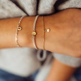 Itty Bitty Disc Curb Bracelet