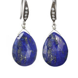 Faceted Lapis Teardrop Earrings