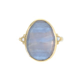 Lace Chalcedony cocktail ring with diamonds