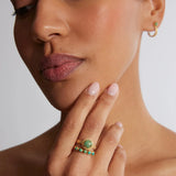 Turq Stone Stacking Ring (Disc)