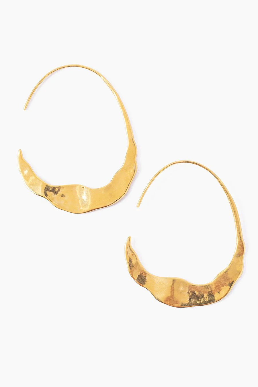 Large Crescent Moon Hoops