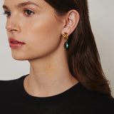 Emerald and Gold Masquerade Earrings