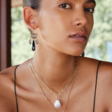 Labradorite Luna Trinity Earrings