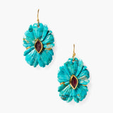 Turquoise Flower Drops
