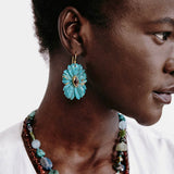 Turquoise Flower Drops