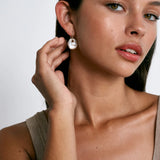 14k Yellow Gold Kilauea Earring with White Pearl