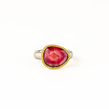 Pink Watermelon Tourmaline Ring