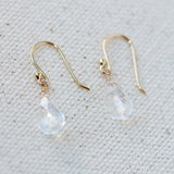 White Topaz Drop Earrings