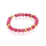Beaded Magnetic Clasp Bracelet with Gold Detail