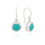 Mayan Drop Earrings Silver