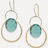 Cali Earrings -Green Quartz