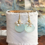 Aqua Chalcedony Odessa Earrings