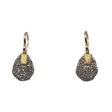 Pave Teardrop Wire Wrapped Earring