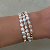 4mm Signature Bracelet with Baroque Pearls