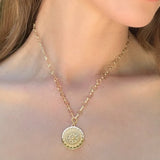 Sun Medallion Pendant Necklace