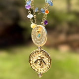 Rainbow Bee Charm Necklace