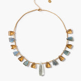 Gemstone Fringe Collar Necklace