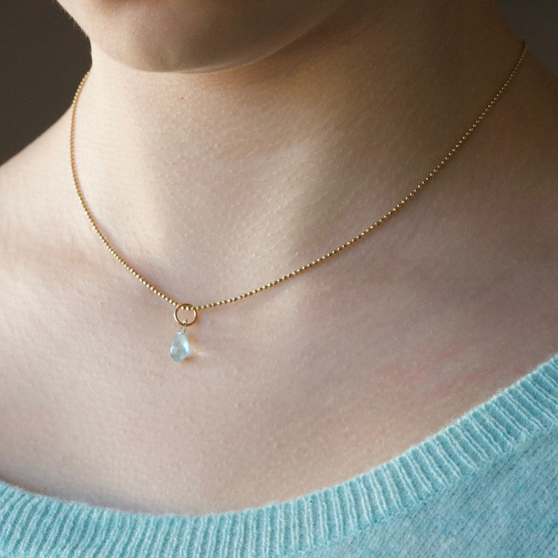 14k Yellow Gold Birthstone Charm
