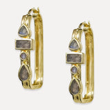 Labradorite  Berber Hoops