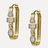 Moonstone Berber Hoops