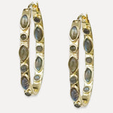 Casablanca Hoops- Labradorite