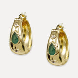 Emerald Fez Hoops