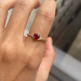Round Ruby Deco Rings