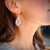 Rainbow Moonstone and Black Diamond Drop Earrings