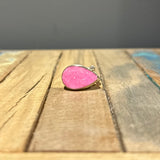 Pink Cobalt Calcite w/ Satellite Diamond Ring