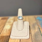 Oval Aquamarine with Ruffled Edge