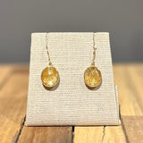 Oval Rutilated Quartz Earrings