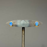 Large Oval Australian Opal Studs