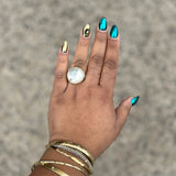 Mother of Pearl and Rock Crystal w/ Diamond