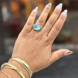 Faceted Teardrop Sky Blue Topaz