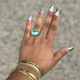 Faceted Teardrop Sky Blue Topaz