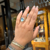 Round Blue Topaz Ring
