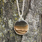 Jasper Mountain Scene Necklace