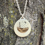 Jasper Mountain Scene Necklace