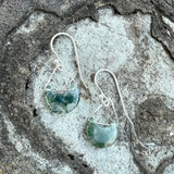 Sterling Stone Moon Drop Earring