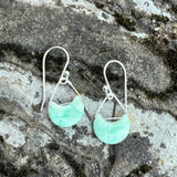 Sterling Stone Moon Drop Earring