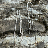 Sterling Silver Paperclip Chain Treaders