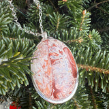 Large Rosetta Jasper Necklace with Pinecone