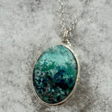 Chrysocolla Mountain and Tree Necklace